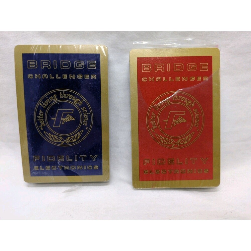 (2) Bridge Challenger Fidelity Electronics Playing Card Decks
